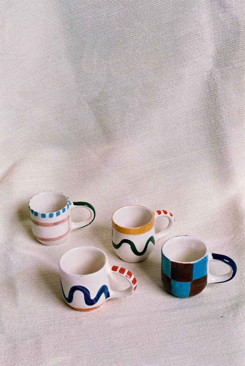 Porcelain Espresso Set in Multicolor