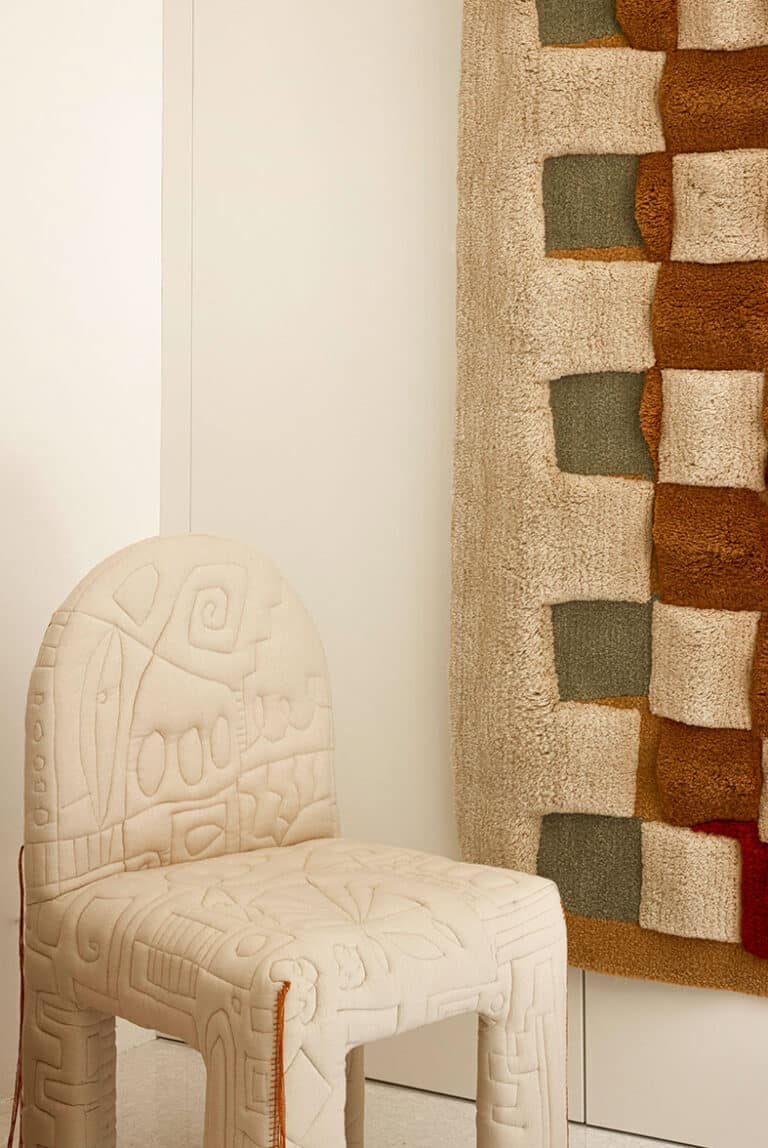 TEXTILE CHAIR “DINNER 8PM” | LRNCE